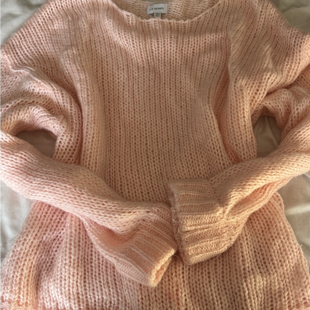LA Hearts Women's Pink Sweater